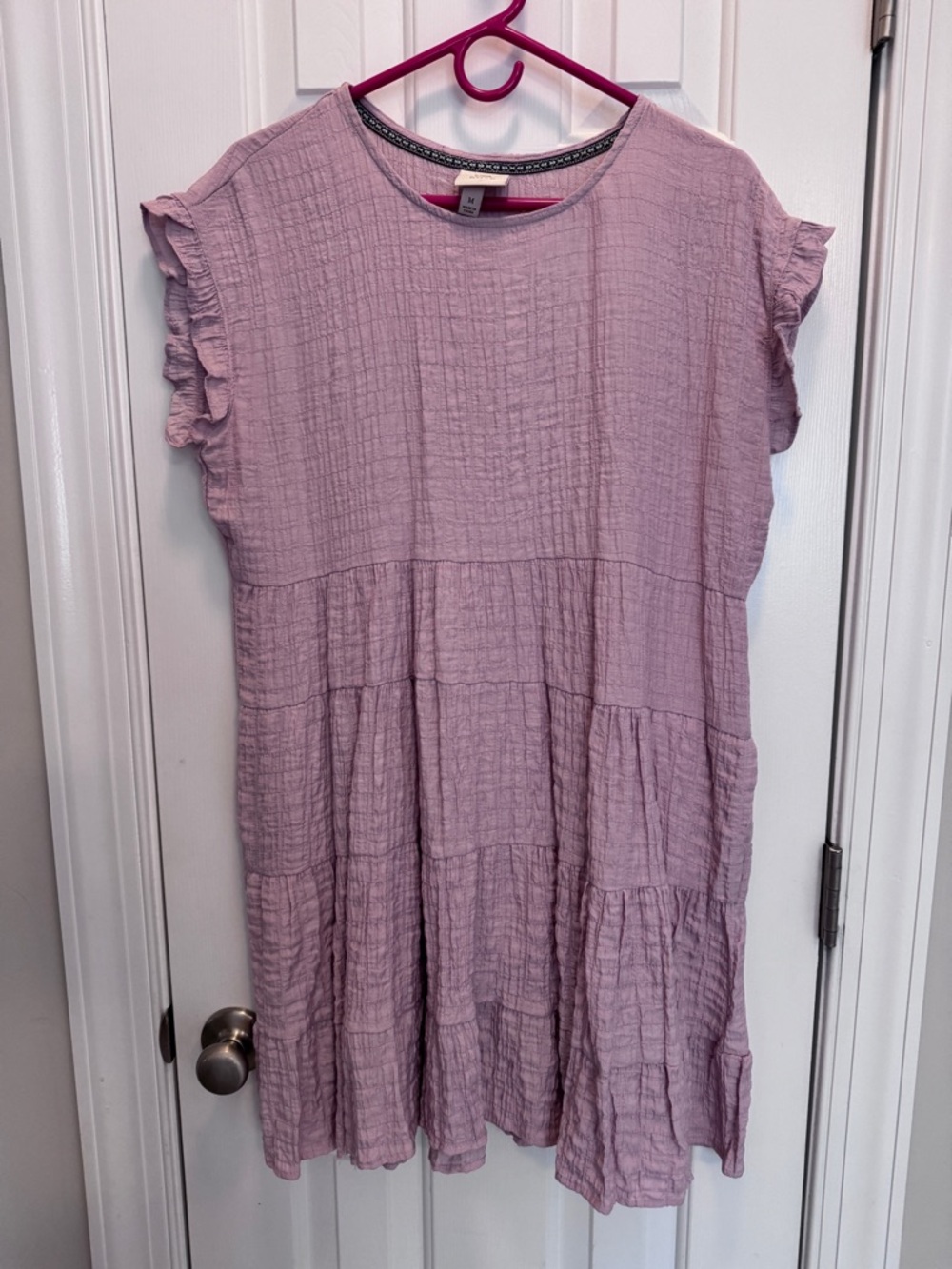 Knox Rose Dusty Lilac Tiered Ruffle Sleeve Dress
